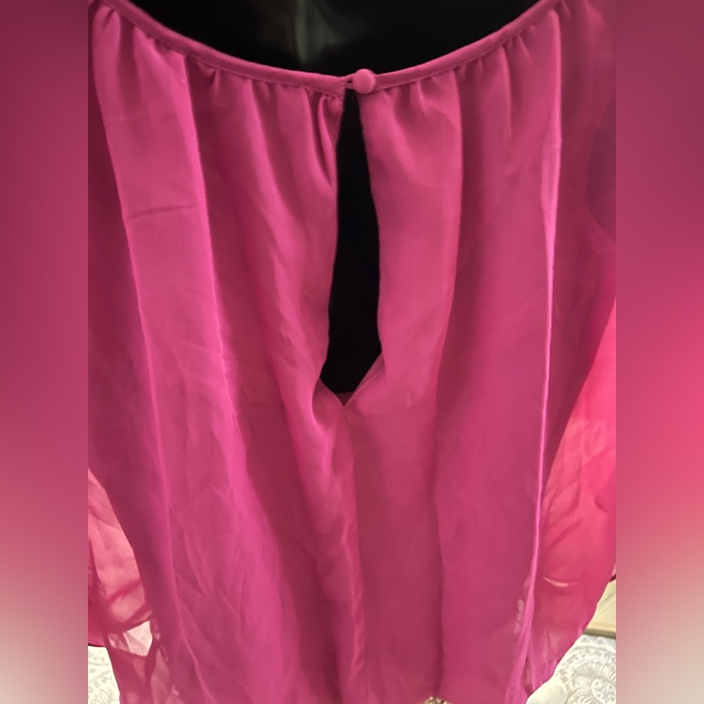 Fuchsia Sequin Bottom Dress - Picture 11 of 12